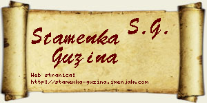Stamenka Guzina vizit kartica